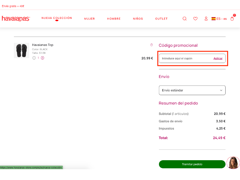 Havaianas código descuento