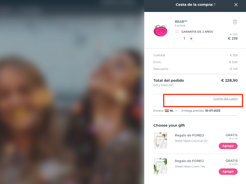 Foreo código descuento