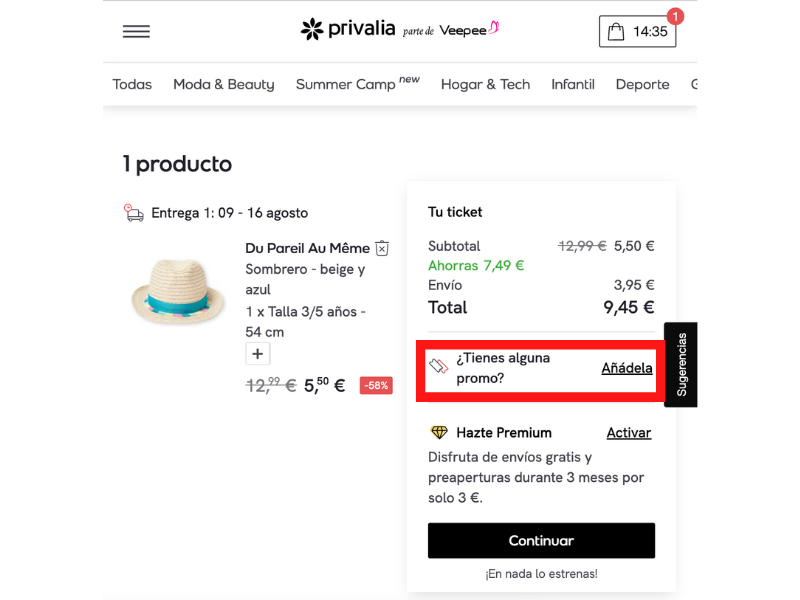 Privalia código descuento