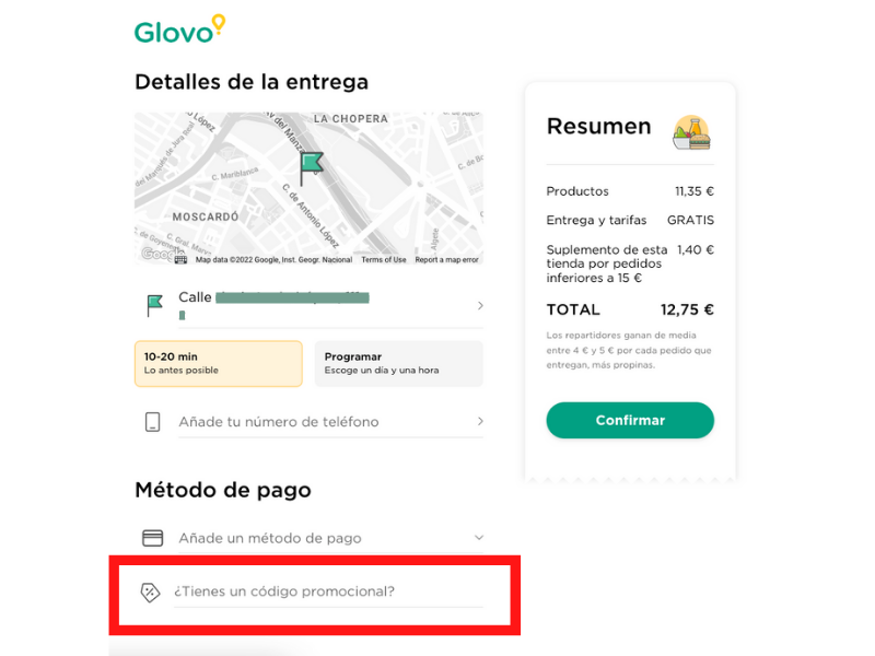 Glovo App código descuento