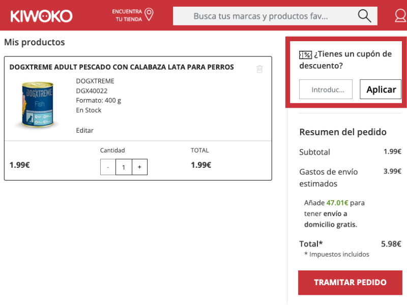 Kiwoko código descuento