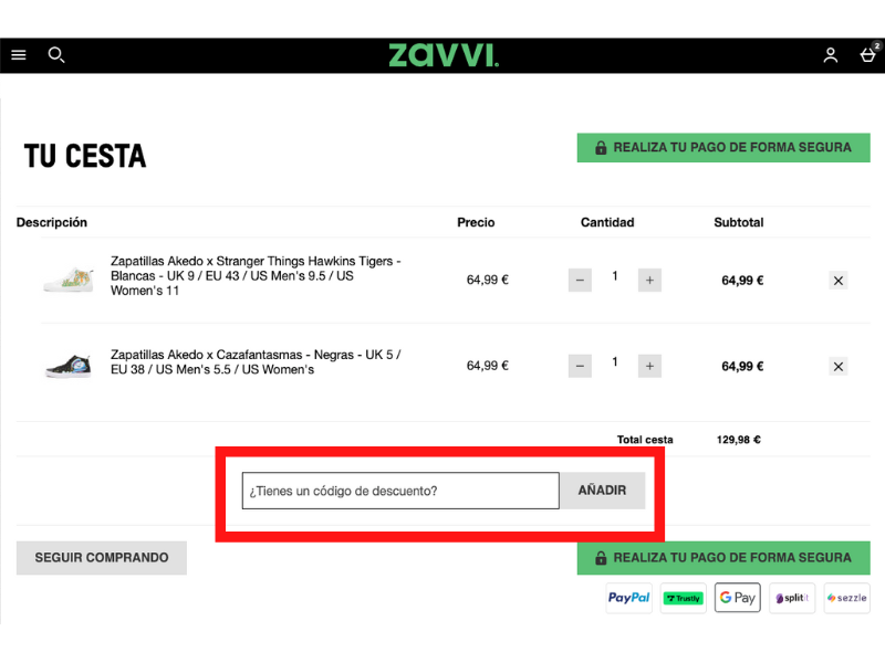 Zavvi código descuento