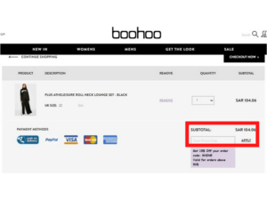 Boohoo código descuento