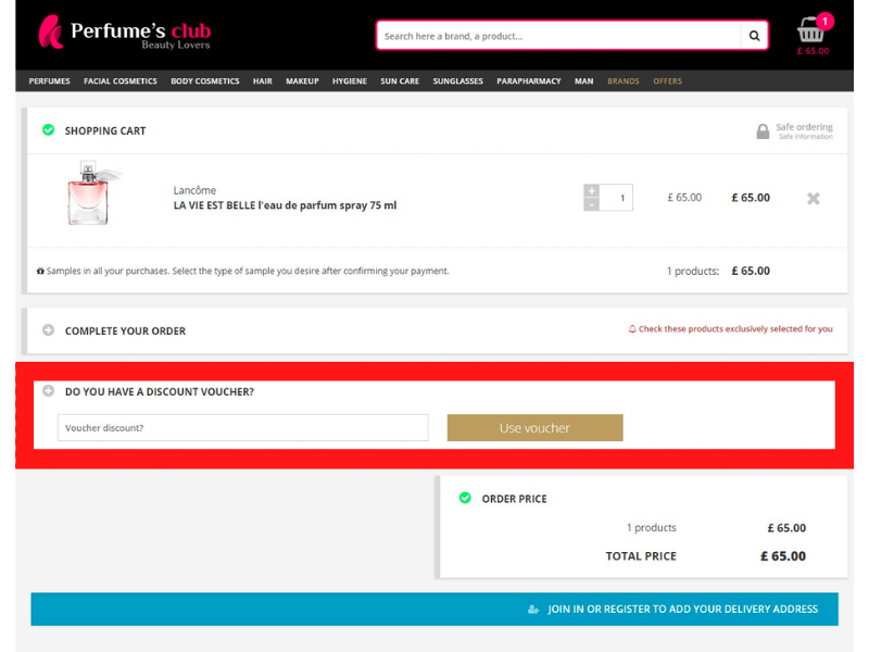 Perfume's Club código descuento
