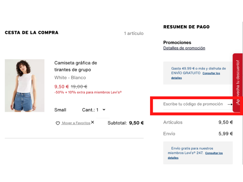 Levi's código descuento