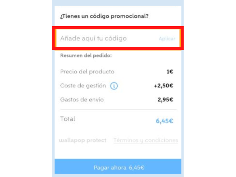 Wallapop código descuento